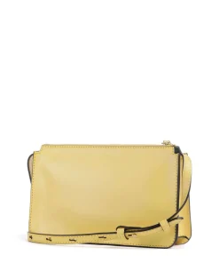 Lucrezia Umhängetasche fein genarbtes Rindsleder gelb