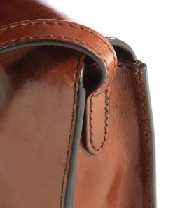 Lucrezia Umhängetasche fein genarbtes Rindsleder braun