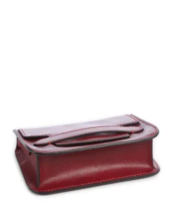 Lucrezia Umhängetasche fein genarbtes Rindsleder dunkelrot