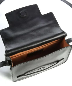 Lucrezia Umhängetasche fein genarbtes Rindsleder schwarz