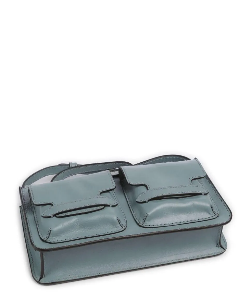 Lucrezia Umhängetasche fein genarbtes Rindsleder hellblau