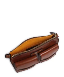 Lucrezia Umhängetasche fein genarbtes Rindsleder braun