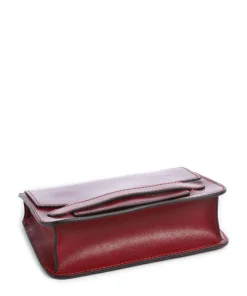 Lucrezia Umhängetasche glattes Rindsleder dunkelrot