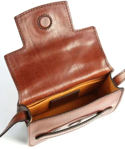 Lucrezia Umhängetasche glattes Rindsleder braun