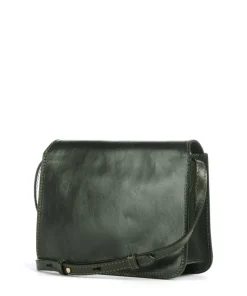 Lucrezia Umhängetasche glattes Rindsleder dunkelgrün