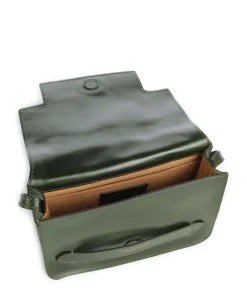 Lucrezia Umhängetasche glattes Rindsleder dunkelgrün