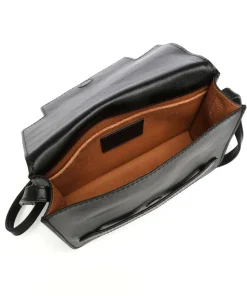 Lucrezia Umhängetasche glattes Rindsleder schwarz