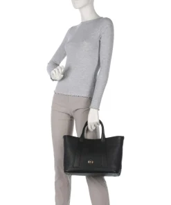 Luisa Handtasche genarbtes Rindsleder schwarz