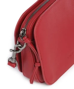 Luka Harris S Umhängetasche genarbtes Rindsleder dunkelrot