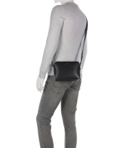 Luminary Umhängetasche geprägtes Rindsleder schwarz