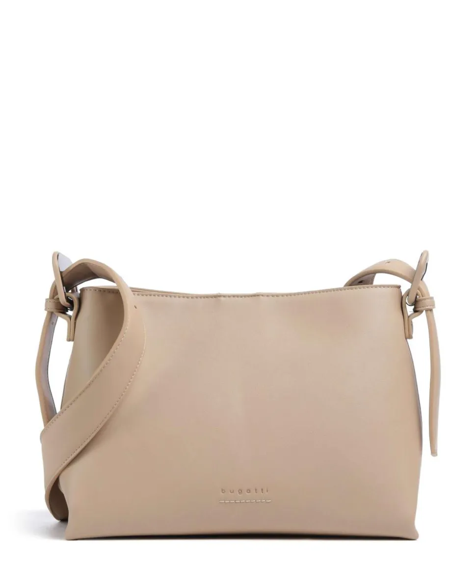Luna Schultertasche Lederimitat beige