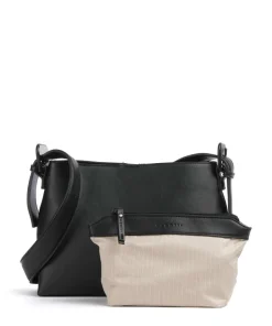 Luna Schultertasche Lederimitat schwarz