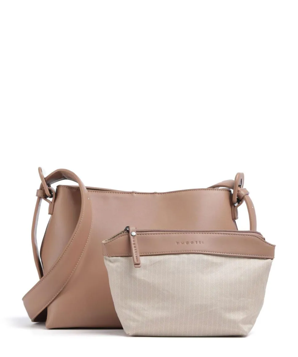 Luna Schultertasche Lederimitat powder