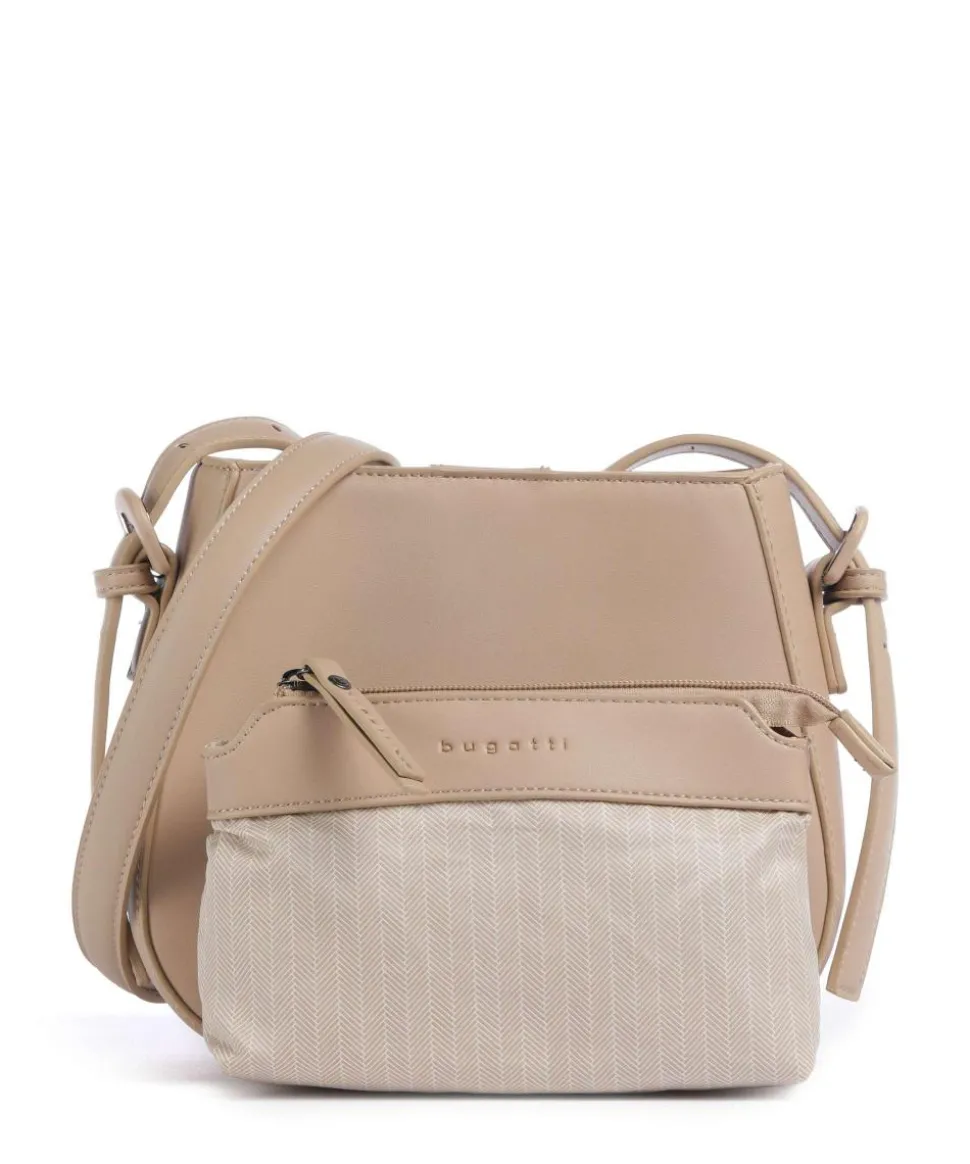 Luna Umhängetasche Lederimitat beige