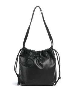 Lya Sheep Natural M Bucket bag Schafsleder schwarz