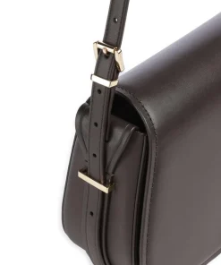 Lydia Schultertasche Rindsleder dunkelbraun