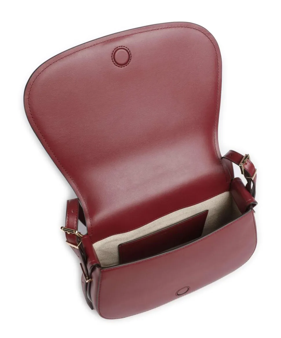 Lydia Schultertasche Rindsleder wein