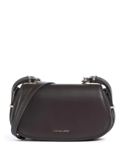 Lydia Small Umhängetasche fein genarbtes Rindsleder dunkelbraun