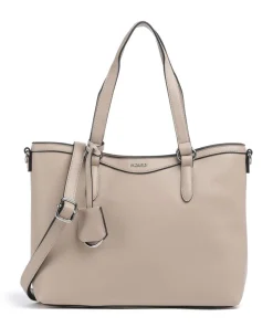Lyon Schultertasche Lederimitat beige