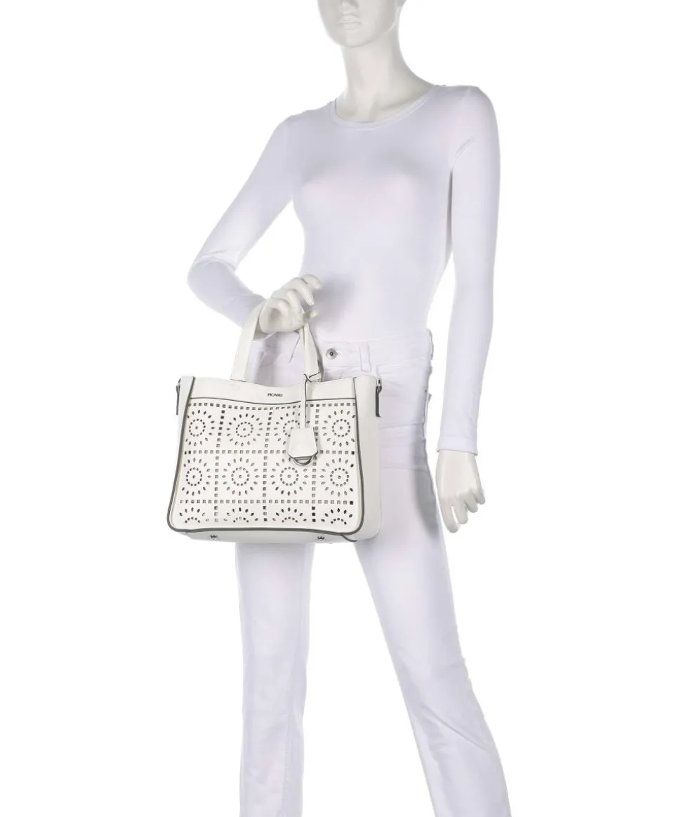 Madeira Handtasche Lederimitat weiß