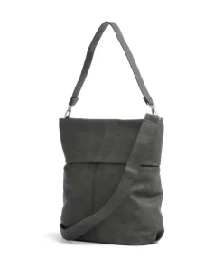 Mademoiselle M140 Beuteltasche Lederimitat dunkelgrau