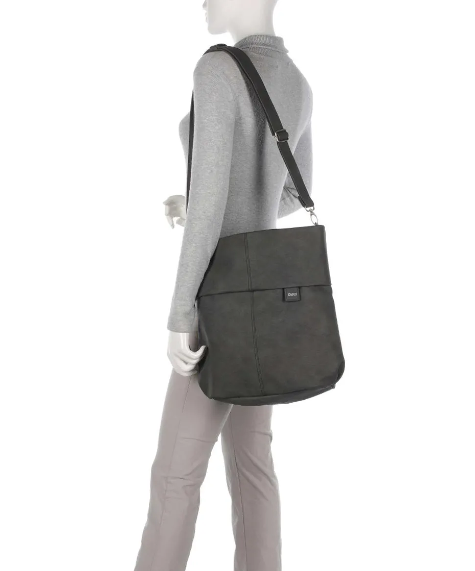 Mademoiselle M140 Beuteltasche Lederimitat dunkelgrau