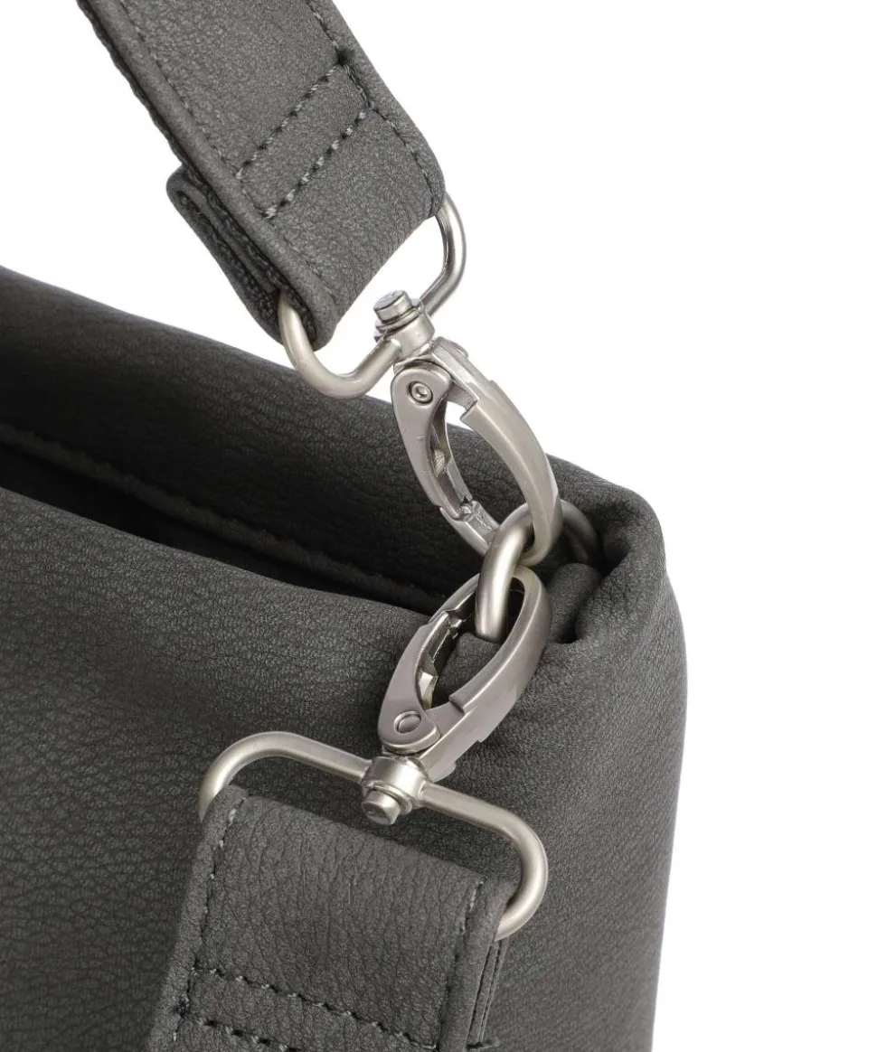 Mademoiselle M140 Beuteltasche Lederimitat dunkelgrau