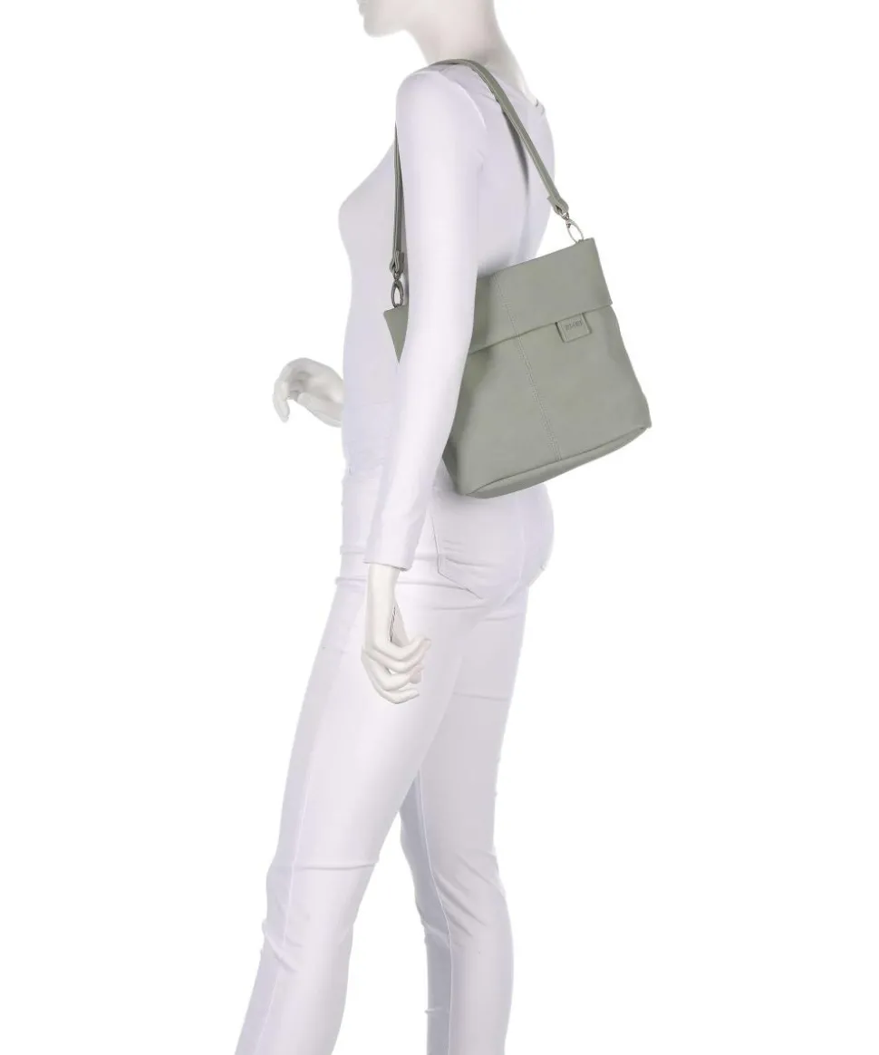 Mademoiselle.M M8 Schultertasche Lederimitat graugrün