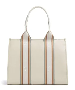 Maggie L Shopper Lederimitat elfenbein