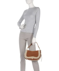 Magie Handtasche aufgerautes Leder braun