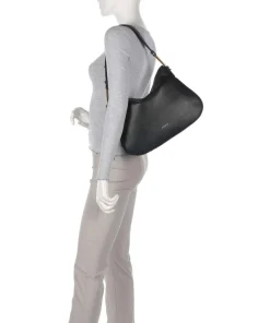 Magie Soft Beuteltasche genarbtes Leder schwarz