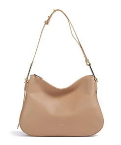 Magie Soft Beuteltasche genarbtes Leder hellbraun