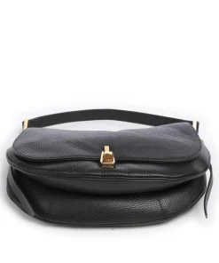 Magie Soft Schultertasche genarbtes Rindsleder schwarz