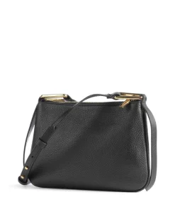 Magie Umhängetasche genarbtes Leder schwarz