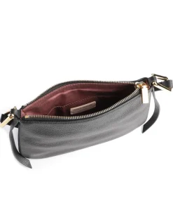 Magie Umhängetasche genarbtes Leder schwarz