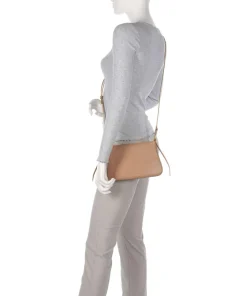 Magie Umhängetasche genarbtes Leder hellbraun