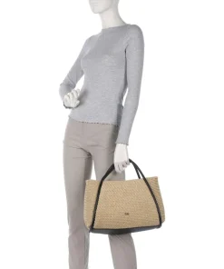 Maglia Raffia Willow Handtasche Bast natur/schwarz