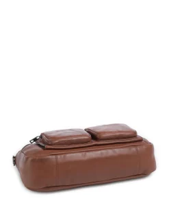 Maia Sheep Natural M Schultertasche Schafsleder dunkelbraun