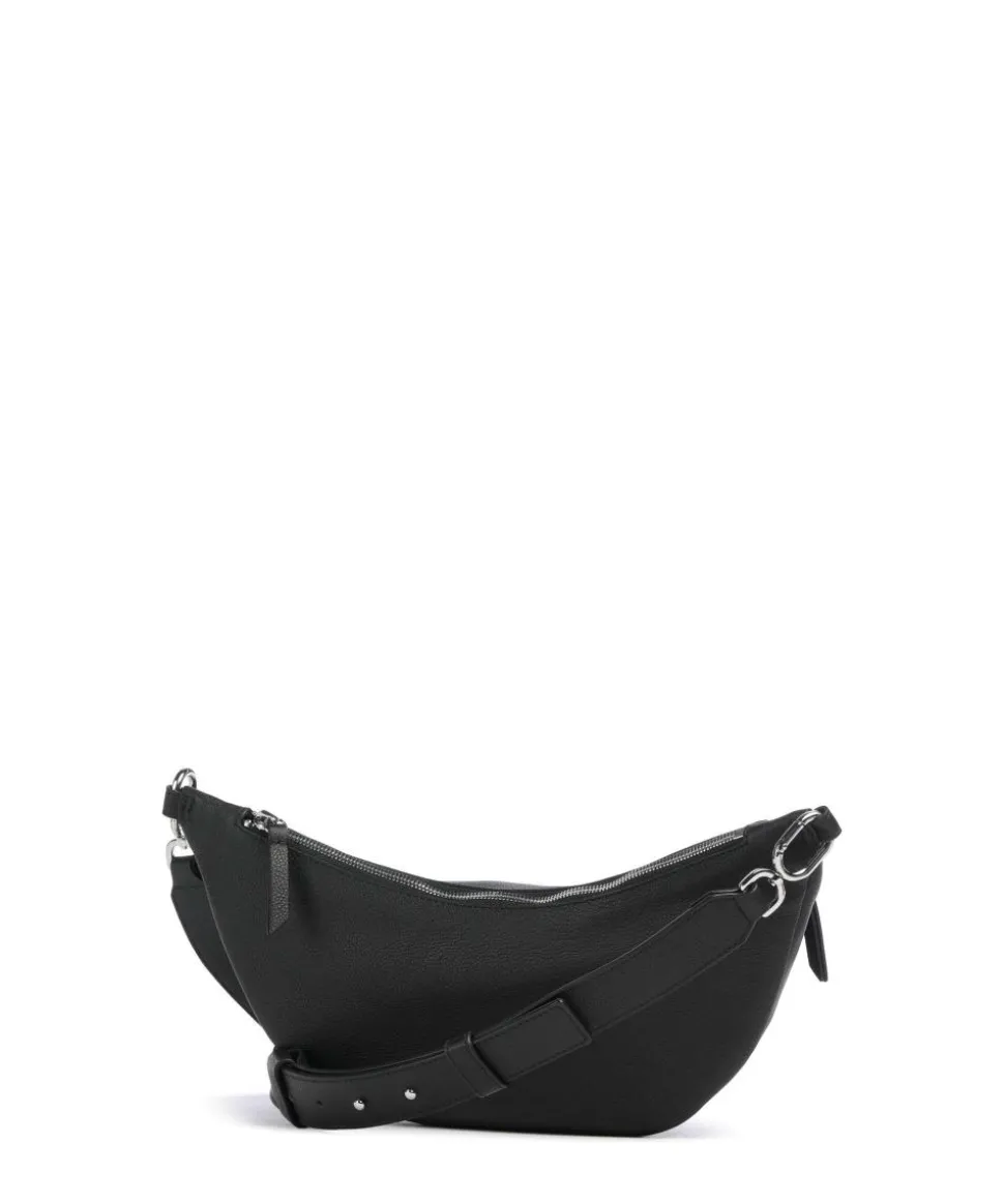 Mallir Gürteltasche genarbtes Rindsleder schwarz