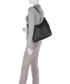 Malory Beuteltasche genarbtes Rindsleder schwarz