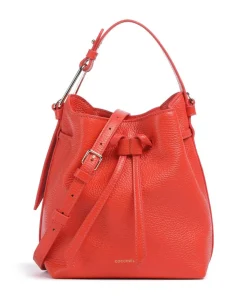 Malory Bucket bag genarbtes Leder orange