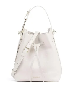 Malory Bucket bag genarbtes Leder weiß