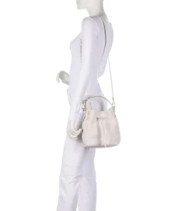 Malory Bucket bag genarbtes Leder weiß