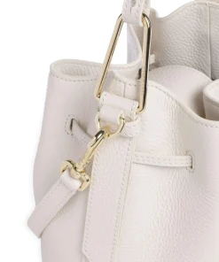 Malory Bucket bag genarbtes Leder weiß