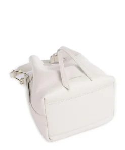 Malory Bucket bag genarbtes Leder weiß