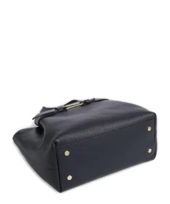 Malory Handtasche genarbtes Leder dunkelblau