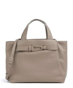 Malory Handtasche genarbtes Leder taupe