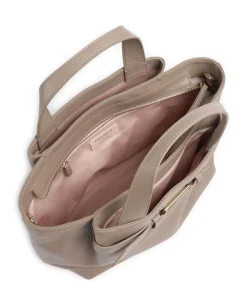 Malory Handtasche genarbtes Leder taupe