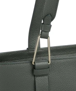 Malory Shopper genarbtes Leder dunkelgrün
