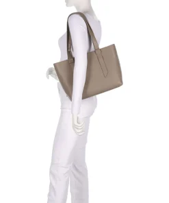 Malory Shopper genarbtes Leder taupe